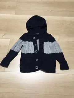 美品！GAP！ニットフードジャンパー羽織り　男の子90
