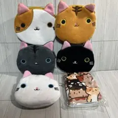 猫の顔コインケースとカードケース6個セット