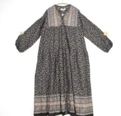 Samaransa Mos2 ブラック 長袖ワンピース フリーサイズ