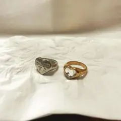 GUESS TINA JOJUN ハートリング 2個セット