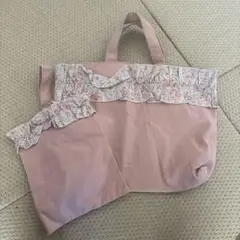 リバティ　ピンク　トートバッグ　レッスンバッグ　シューズ袋　セット　ハンドメイド