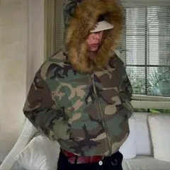 迷彩短丈 パーカーファージャケット n2b y2k