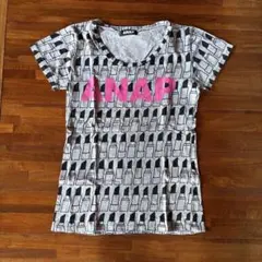 ANAP リップ柄 Tシャツ グレーのサムネイル