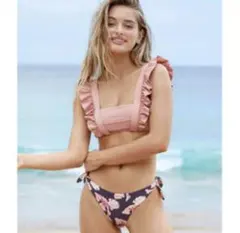 ALEXIA STAM アリシアスタン フリルビキニ ピンクアガベ 上下セット