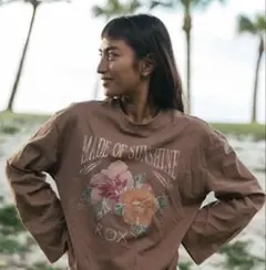 新品半額　ROXY♡ロキシー HONEY BUN Tシャツ　ロンT 長袖　M