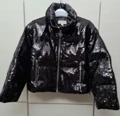 【超美品✨激レアMICHAEL KORS】スパンコールダウンジャケット M 黒