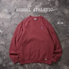 90’s RUSSELL ATHLETIC トレーナー 刺繍ロゴ　前V