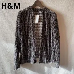 新品＊H&M＊シャギーガーデン＊カーディガン＊羽織＊トップス＊モノトーン＊S