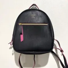 ほぼ新品✨COLORS & chouette❣️ラウンド型リュック 黒/ピンクのサムネイル