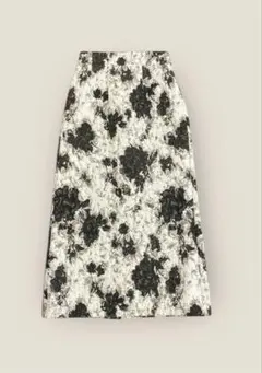 ★美品★Andemiu 花柄　ジャガード　Iラインスカート　タイトスカート