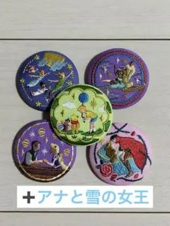 h様専用 Disney Characters 刺繍缶バッジビスケット ディズニー