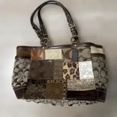 coach パッチワークデザイン トートバッグ