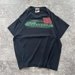 00s NASCAR レーシングTシャツ 両面プリント フェード 黒 XL