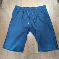 ネイビー ショートパンツ ゴムウエスト