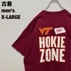 古着 HOKIE ZONE Tシャツ バージニア工科大学 カレッジ バーガンディ