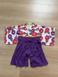 袴 ロンパース 女の子 長袖 お食い初め ベビー服 着物 ひな祭り 初節句　80