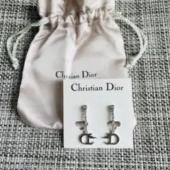Christian Dior ファイヤーDロゴ ラインストーン イヤリング