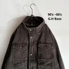90’s ~00’s G.H Bass コットンダック ジャケット ブラウン L