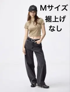 GU バレルレッグジーンズ 08 DARK GRAY