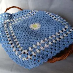 かぎ針編み　マルチカバー　グラニースクエア