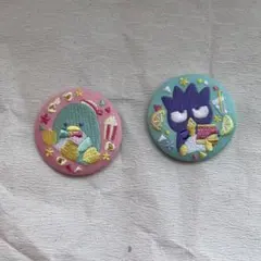 【最終値下げ】サンリオ　刺繍缶バッジ