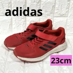 ❤️23cm❤️adidas ストラップ付き キッズシューズ コアファイト