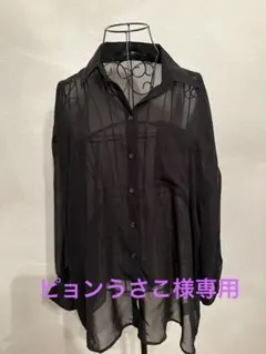 シースルーブラックシャツ M