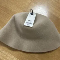GUベージュ ウールブレンドハット
