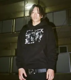 Flexwitme popup限定黒迷彩パーカー　fuckmylife