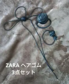 未使用　3点セット　ZARA　ローズモチーフ　ヘアゴム
