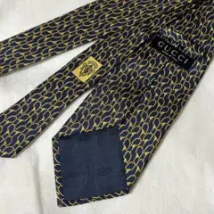 美品・箱付きGUCCI ネクタイ 高級シルク100% イタリア製 GG柄風