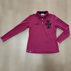 アディダス ゴルフ用 長袖ポロシャツ Mサイズ 赤