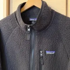 美品 単色 黒 patagonia レトロパイル ジャケット XL