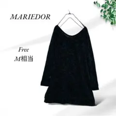 a993.マリードール【F】M相当/黒/ロング丈トップス/レーヨン/ペーズリーのサムネイル