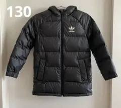 adidas originals フード付きロングダウンコート 黒