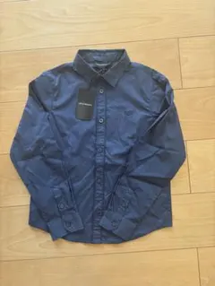 新品、タグ付き！エンポリオ・アルマーニ 長袖シャツ ネイビー　8A 130センチ