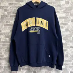 00s RUSSELL ATHLETIC ラッセル カレッジロゴパーカーネイビー