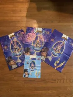 【仏Parisディズニーランド リゾート】15周年記念 ショッパー4枚セット