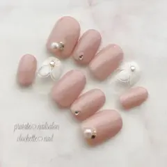現品♡ぷっくりフラワー キルティングニュアンスミラー マグネット