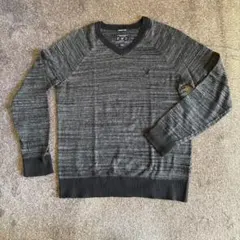 American Eagle グレー Vネックセーター S