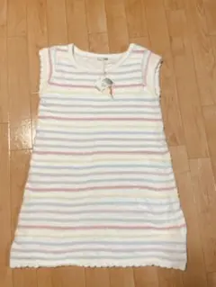 【新品未使用】スムーズィーマルチボーダードレス ピンク ジェラートピケ