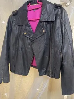 ブラックライダースジャケット 本革製