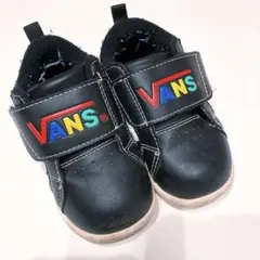 VANS ベビーシューズ 黒 カラフルロゴ