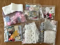 ハンドメイド用品　はぎれ、パーツ　まとめ売り