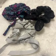 ハンドメイド シュシュ3点セット