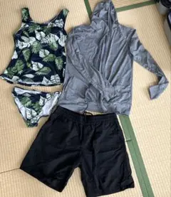 w*i様 水着セット タンクトップ ビキニ ラッシュガード　4点セット　XL