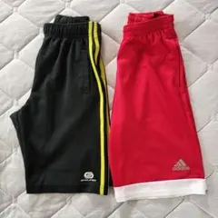 SPOUNER adidas 140センチハーフパンツ 2枚セット