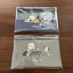 スヌーピー フラットポーチ 2種 ファミリーマート ピーナッツ ポーチ ファミマ