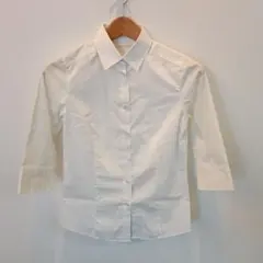 ユニクロ　七分袖ホワイトシャツ　S
