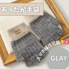 グレー 指なし 手袋 ニット 防寒 レディース 冬用 通勤 通学 防風保温暖手袋